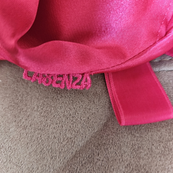 Lasenza lingerie red size medium w/ slit * tie ribbon intimate silk LA SENZA top - Picture 7 of 8